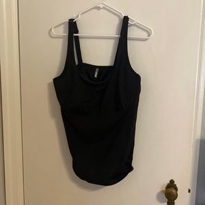 Lands end DDD cup black underwire tankini top